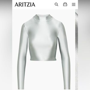 NWT Aritzia Babaton Satinette Mockneck Longsleeve